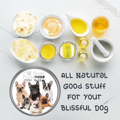 Image of The Blissful Dog French Bulldog Nose Butter, Versatile Dog Nose Balm for Dry Nose, Handcrafted Nose Moisturizer, Easy-to-Apply Dog Essentials, Unscented, 2 oz.