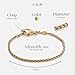 Galis Gold Rope Chain Bracelets for Women and Men - Unisex Premium Stainless Steel Bracelet for Men and Women, Gold Plated Non Tarnish Bracelet, One Wrap Wheat Chain Style with Lobster Claw Clasp 7