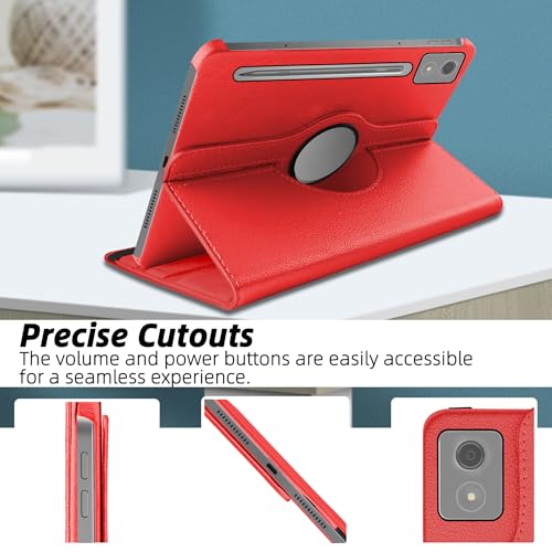 Image of TGK 360 Rotatable Smart Flip Cover for Lenovo Idea Tab Pro 12.7 Inch 2025 TB-373FU TB-375FC Tablet Case (Red)