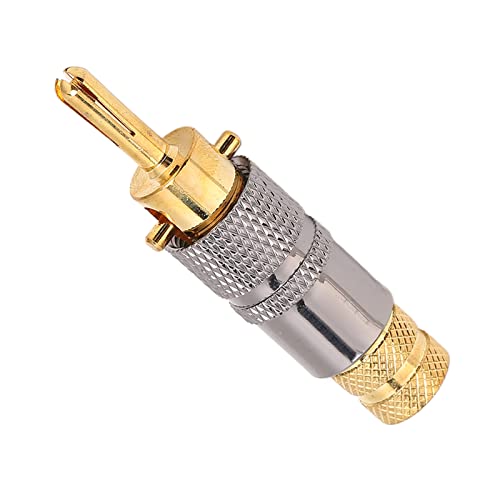 Cable de audio con conectores banana chapados en oro 24K miniatura 4