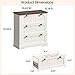 Lateral File Cabinet with 3 Drawers, Farmhouse File Cabinet for Letter/a4/Legal Size Hanging Files, Large Wood File Storage Cabinets Printer Stand for Home Office Cabinets, Rustic White and Brown