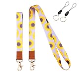 【Flexible Anwendung】 : Unser Handgelenkband und Hals-Schlüsselanhänger kann man mit Schlüssel Halter Lanyard, Schlüsselringe, ID-Ausweis, Studentenausweis, Brieftasche, Pfeifen, dekorative Accessoires, Handy, Digitalkamera usw. benutzen.