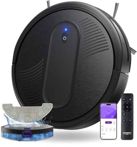 MR1 Robot Vacuum with Mop, 3 in 1 Vacuum and Mop Robotic Vacuum w...
