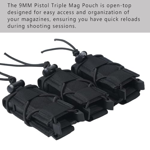 Etui Molle for chargeur triple 9mm porte-munitions robuste - 3