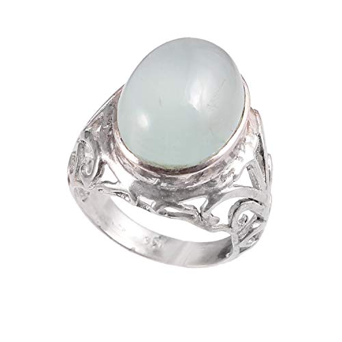 Bague Calcédoine bague pour femme en argent sterling 925 bague de fiançailles