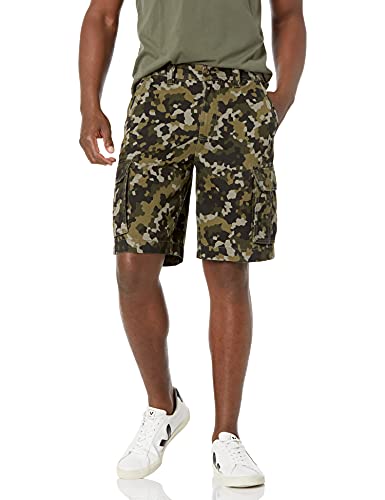 Image of Amazon Essentials Men's 10 inch Classic-Fit Cotton Twill Cargo Shorts with Multiple Pockets, Zip Fly, Button Waist (Available in Big & Tall)