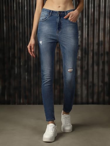 Image of High Star Women Washed Skinny fit Highrise Stretchable Jeans