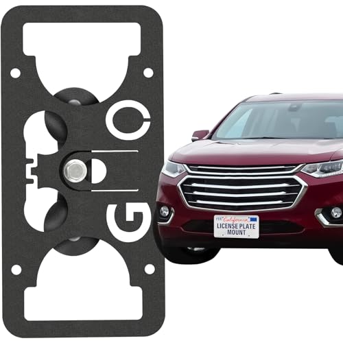 No Drill Front License Plate Bracket Holder Compatible with Chevrolet Traverse/Sonic/Spark/SS/SSR/Tahoe Hybrid/Tracker, License Plate Mount Adapter, Bumper Grille Car Tag Frame with Anti-Theft Screws by Bovieopt - Used condition - US$52.53