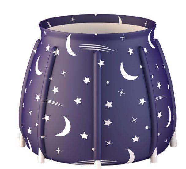 Alark Portable Tub For Adults, Soaking Baths, Foldable Freestanding Ice Maintains Hot & Cold Temperature Thickened Layer (Star Bath Tub)