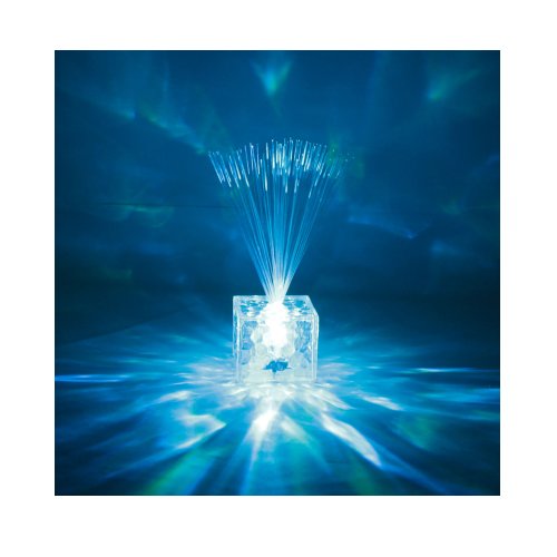 Micromall Cube Color Changing Optical Fiber LED Night Light Lamp