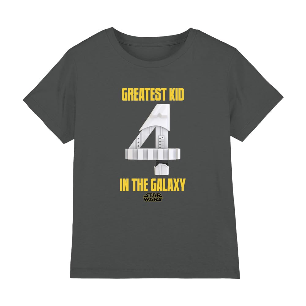 Star Wars Greatest Kid Stormtrooper Unisex Kids T Shirt, Charcoal, 5-6 Years
