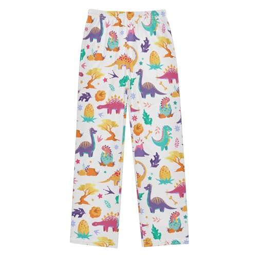 ZZXXB Dinosaur and Egg Boys Long Pants Soft Trousers Elastic Waist Kids Lounge Bottoms with Pockets S-XL
