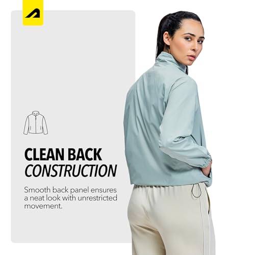 Image of Boldfit Windcheater Jacket for Women, Lightweight & Wind-Resistant with Reflective Cool Jacket for Women, Relaxed Fit-Stylish Windbreaker for Outdoor with Zipper Pockets