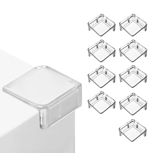 Image of KidDough Baby Proofing Corner Guards, Corner Protector for Sharp Edges, Table Corner Protector for Baby Safety (Square Transparent)