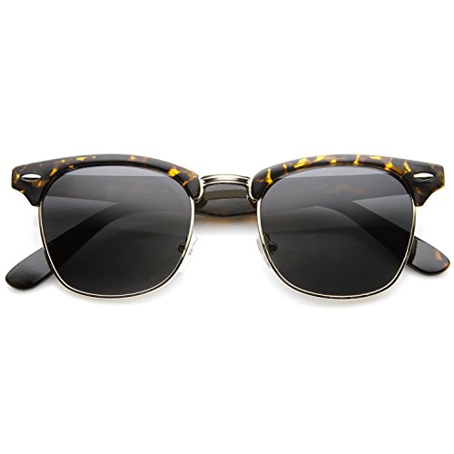 Image of zeroUV Half Frame Semi-Rimless Horn Rimmed Sunglasses