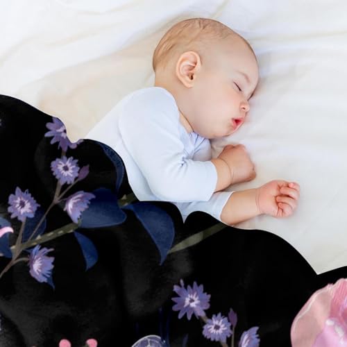 Couverture douce et confortable en microfibre rose pour lit et sofa