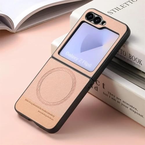 Coque magnétique Galaxy Z Flip4 en polycarbonate rose protectrice