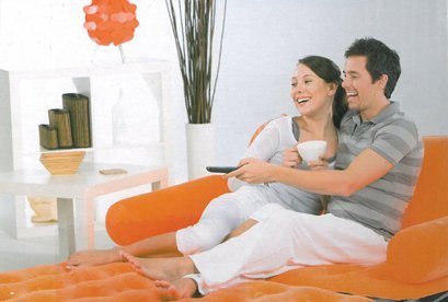 Comfort QuestMulti-Max Double Air Couch Orange