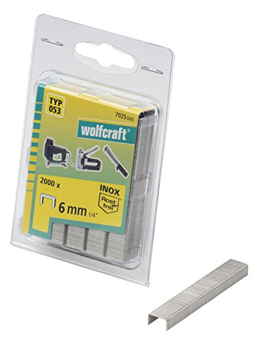 Wolfcraft Typ 053 Breitrückenklammern INOX, 2000 Stück