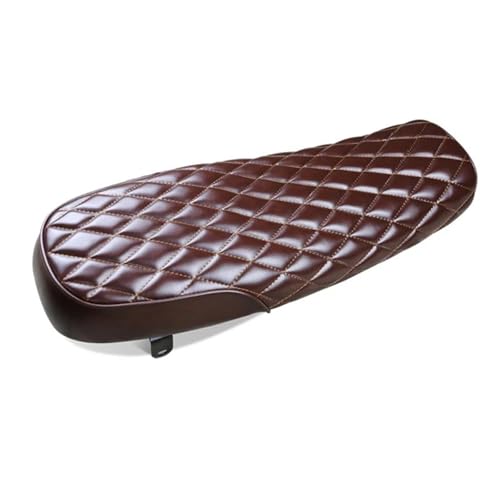 Coussin de siege universel moto vintage 640mm avec selle passager confort noire et marron