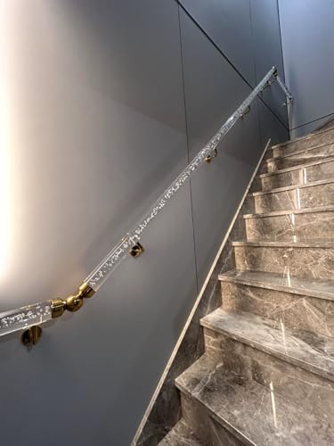 Main courante d'escalier antidérapante et transparente pour une navigation murale sécurisée