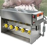 Dispositif De Sevrage Automatique, Station d'Alimentation En Acier Inox 15L,Avec 10 Embouts De Buvée Et Chauffage Constant,Convient Aux Porcelets Et Aux Agneaux 10/15L