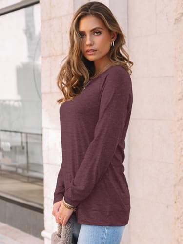 Image of AUTOMET Womens Long Sleeve Crewneck Shirts Fall Tops