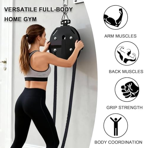 Adjustable 20kg Grip Strength Trainer & Endless Rope Machine - Portable All-in-One Gym for Full-Body Workout: Arms, Core, Back - Mounts Anywhere, Ideal for Fitness Enthusiasts