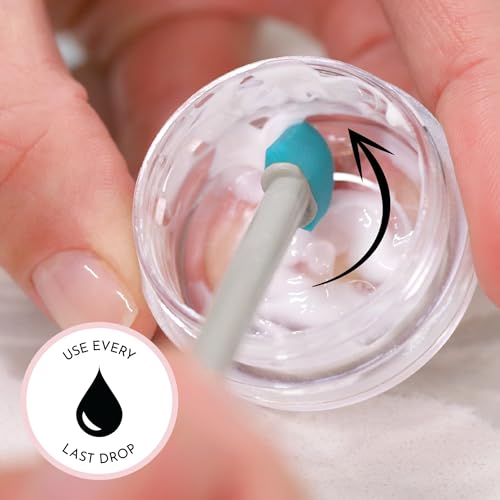 S&T INC. Makeup Spatula, Large and Mini Silicone Spatula Set for Cosmetics, Shampoo, Hair Care, and Skin Care Products, 2 Piece Set, Grey/Teal