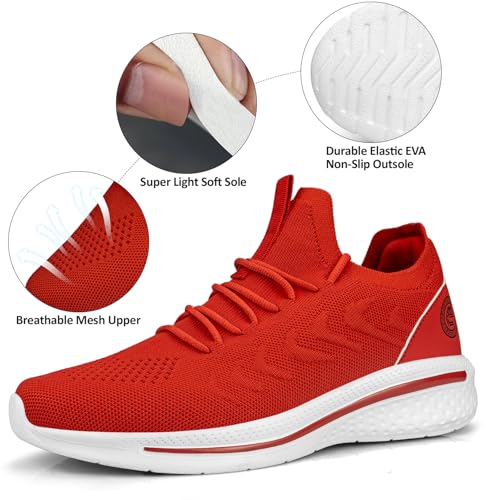 Image of Pujcs Mens Tennis Shoes Slip on Sneakers Ligthtweight Wlking Running Shoes for Work Gym Workout Sports Atheletic