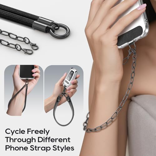 Image of Phone Lanyard, Detachable Cell Phone Lanyard Universal Crossbody Neck Strap with Tether Tabs for Smartphones