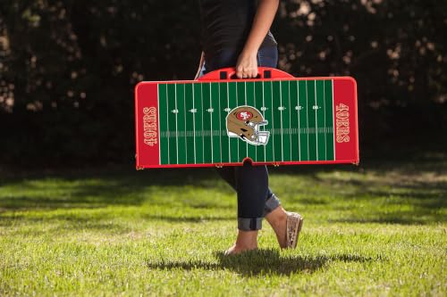 Image of Picnic TIME NFL Football Field Folding Picnic Table, Camping Table, Outdoor Table with Umbrella Hole