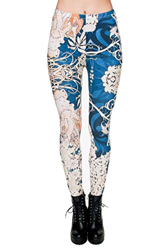 kukubird Printed Patterns Women's Yoga Leggings Gym Fitness Running Pilates Tights Skinny Pants Size 6-10 Stretchable-Muha2