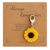 Design Réconfortant de Tournesol – Ce porte-clés comporte un tournesol jaune brillant et joyeux, symbolisant la positivité, l'espoir et la chaleur, parfait pour remonter le moral et inspirer quelqu'un de spécial.