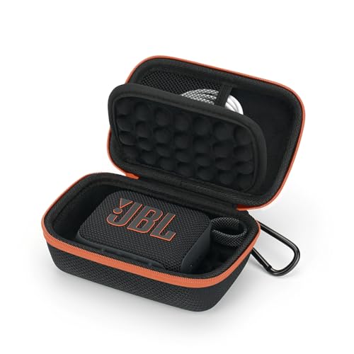 Yinke Case for JBL GO 4/GO3/GO2 Bluetooth Speaker, Hard Carry Travel Storage Bag Case (Orange)