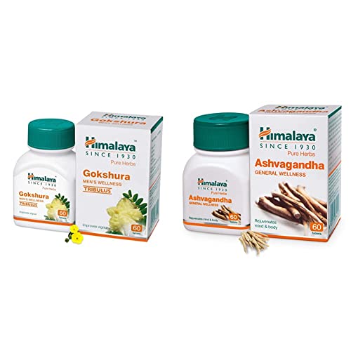 Himalaya Wellness Pure Herbs Ashvagandha General Wellness – 60 Tablets And Himalaya Wellness Pure Herbs Gokshura Men’S Wellness – 60 Tablets