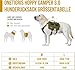 OneTigris Hundegeschirr mit Tasche, Hoppy Camper 3.0 Camping Wandern Hunderucksack für für Mittlere/Große Hunde, Rucksack für Hunderücken 2 Haupttaschen 4 Nebentaschen - Grün M