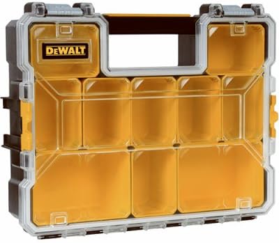 DeWalt 17.5 in. L x 14 in. W x 4.5 in. H Storage Organizer Plastic 10 section Yellow