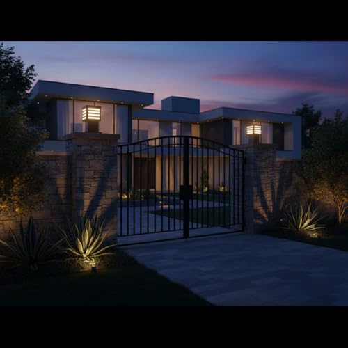 Image of Lyse Decor gate Lights for Outdoor Waterproof, gate Lamps for Home Pack of 2, Main gate Pillar Lamps, gate Light lamp and Boundary Lights