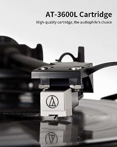 ANGELS HORN Platine Vinyle Bluetooth – Tourne-Disque à 2 Vitesses Haute-Fidélité avec Haut-parleurs Intégrés – Comprend Préampli Phono & Cellule Magnétique AT-3600L – Édition Classique Noir - Les Beatles, Paul McCartney, John Lennon, RIngo Starr, George Harrison ANGELS HORN Platine Vinyle Bluetooth - Tourne-Disque à 2 Vitesses Haute-Fidélité avec Haut-parleurs Intégrés - Comprend Préampli Phono & Cellule Magnétique AT-3600L - Édition Classique Noir – Image 6