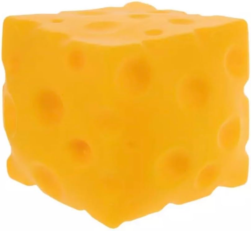 Viral Squishy Cheese Squishy Toy, 5 Inch Jumbo Stress Relief and Anxiety Relief Squeeze Toy for All to Enjoy! Yellow