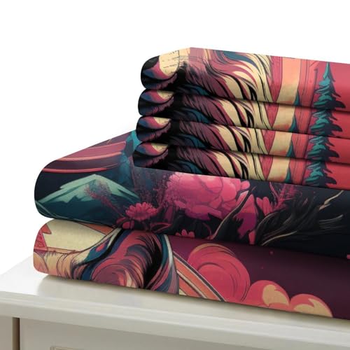 Parure de lit 200x200 microfibre douce à fermeture éclair loup - 6