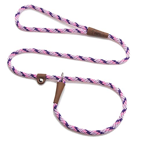 Mendota Pet Slip Leash - Dog Lead and Collar Combo - Made in The USA - Lilac, 3/8 in x 4 ft - for Small/Medium Breeds