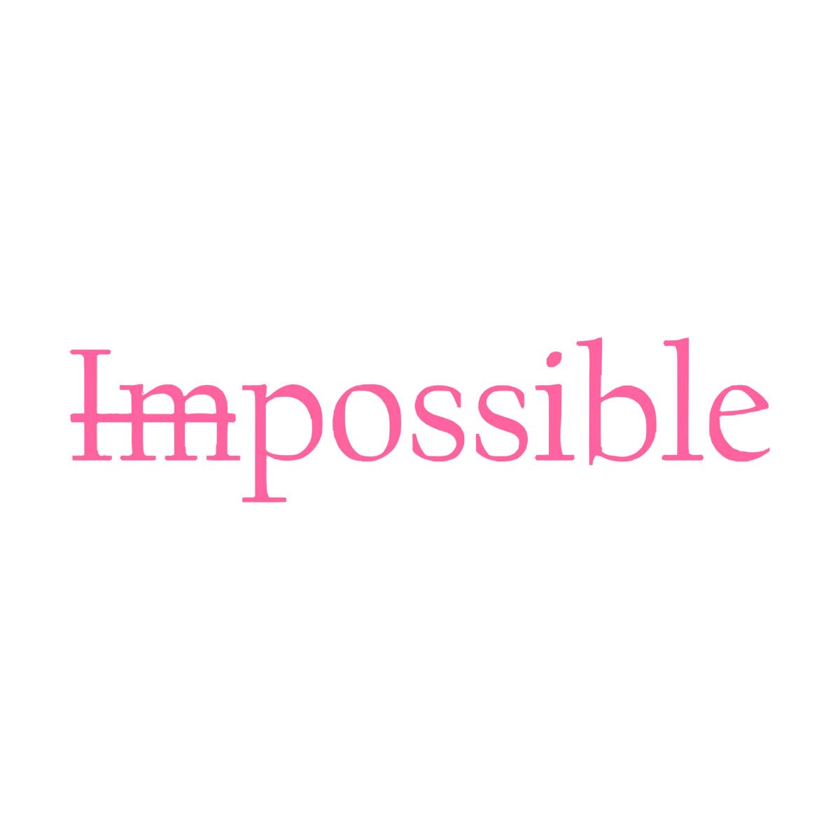 Vinyl Wall Decal Office Stickers Motivation Quote Words Impossible Possible Inspiring Letters Large - 58x242cm — image 1