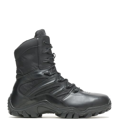 Bates Men's Delta Side Zip 8 Inch Uniform Boot, Black, 15 M US