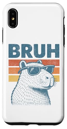 Funny Capybara BRUH Retro Vintage Aesthetic �X�}�z�P�[�X iPhone XS Max �p