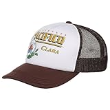 Pacifico Beer Print Foam Trucker Adjustable Snapback Cap WHT/BRN