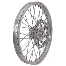 Warp 9 Complete Wheel Kit - Front 21 x 1.60 Silver Rim/Silver Hub/Silver Spokes and Nipples for KTM 350 EXC-F 2012-2018