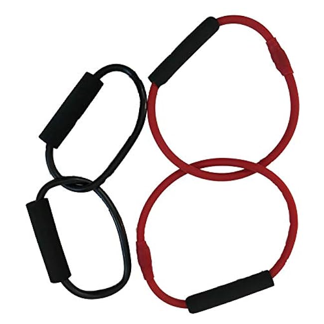 Barre Red Double Tube Exercise Tubing Equipment for Pure Barre Workout & Pair of Womens Barre Socks: Life By Lexie