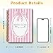 JINYO Coquette Pink Floral Bow Christian Notebook, With God All Things Are Possible Inspirational Bible Journal, Preppy Pink Striped Prayer Journal for Woman, Religious Spiral Notebook 5.5x8.3 Inch
